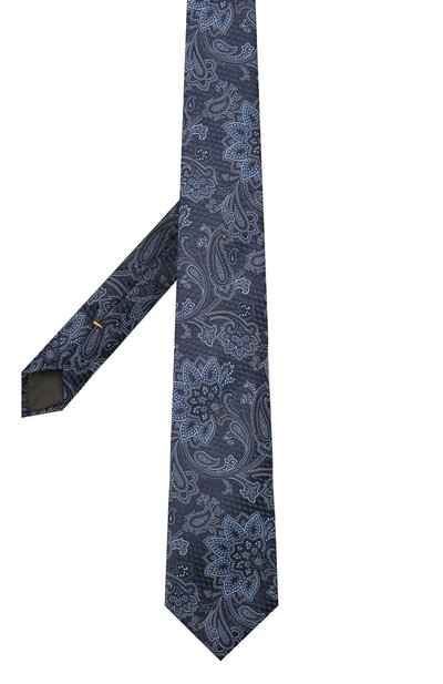 Шелковый галстук CANALI темно-синего цвета по цене 12700 руб., арт. 18/HJ03305, фото 2 Шелковый галстук CANALI, арт. 18/HJ03305, фото 2