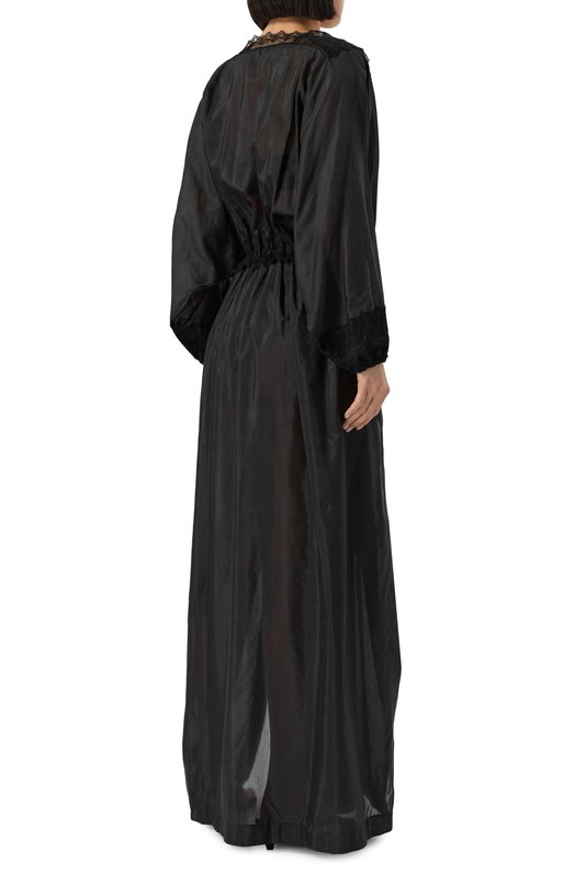 Платье из хлопка и шелка Ermanno Scervino D464Q621RUQ Чёрный  D464Q621RUQ Фото 4