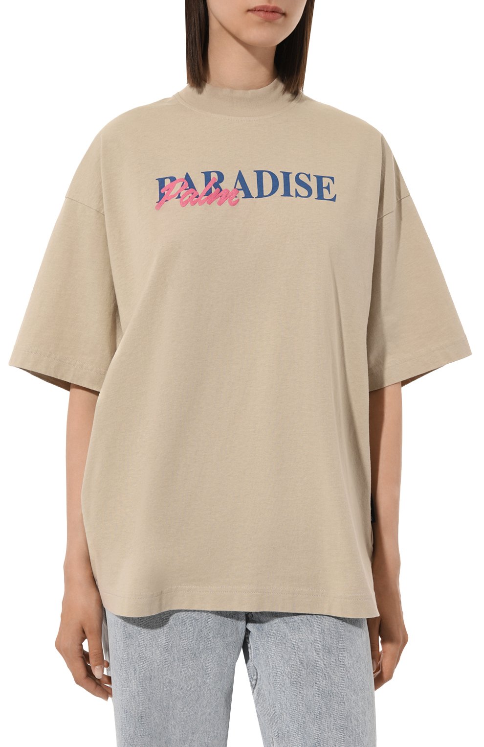 Хлопковая футболка PALM ANGELS, арт. PWAA017S23JER0046110, фо то 3