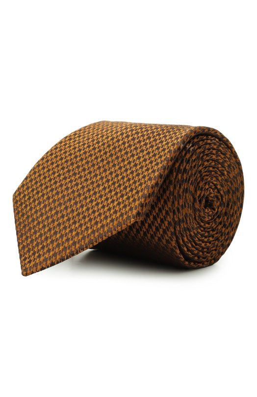 Шелковый галстук Canali 18/HJ04396 Оранжевый 18/HJ04396