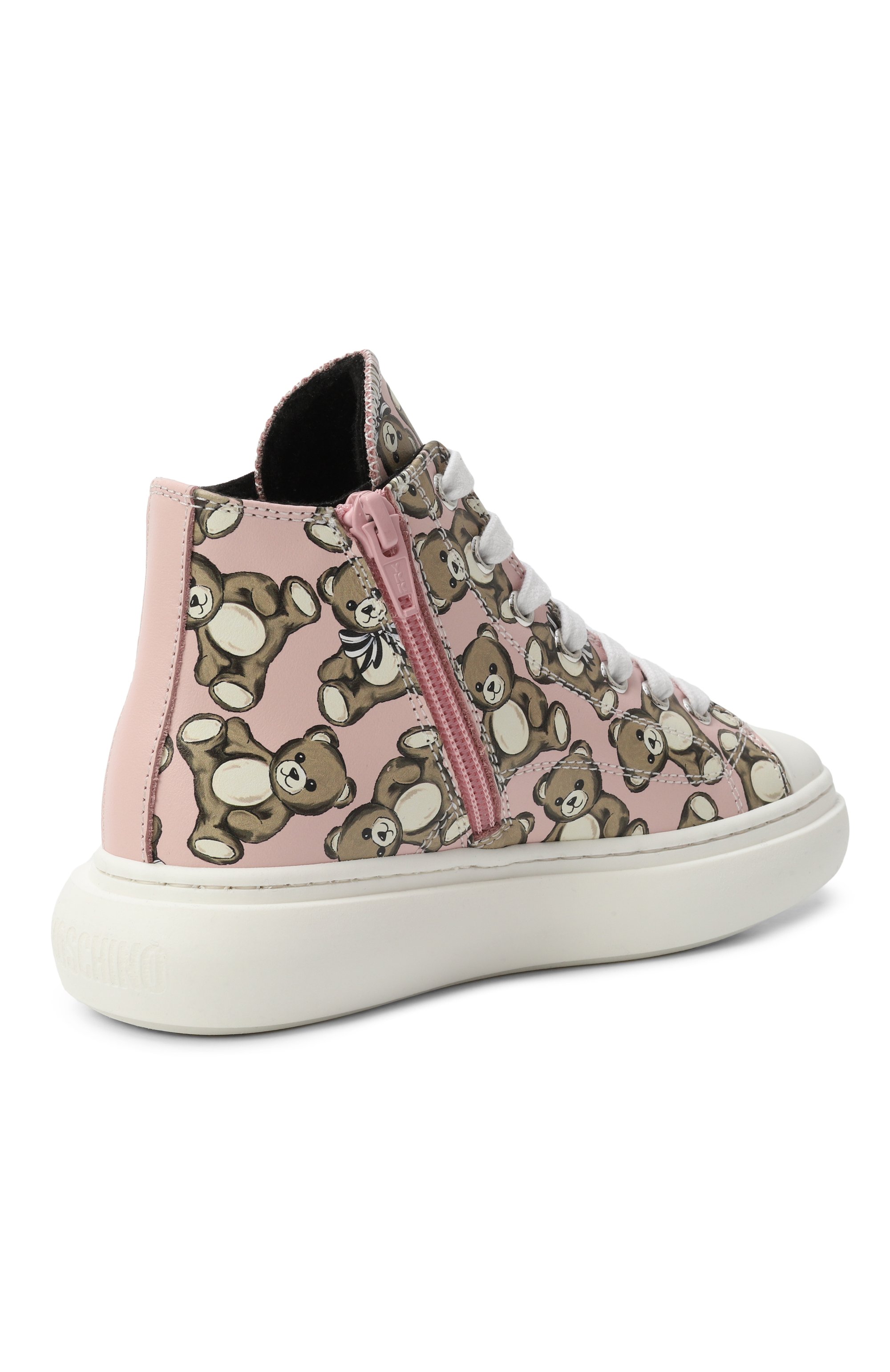 Кожаные кеды MOSCHINO, арт. 81927/VAR3/28-35, фото 3