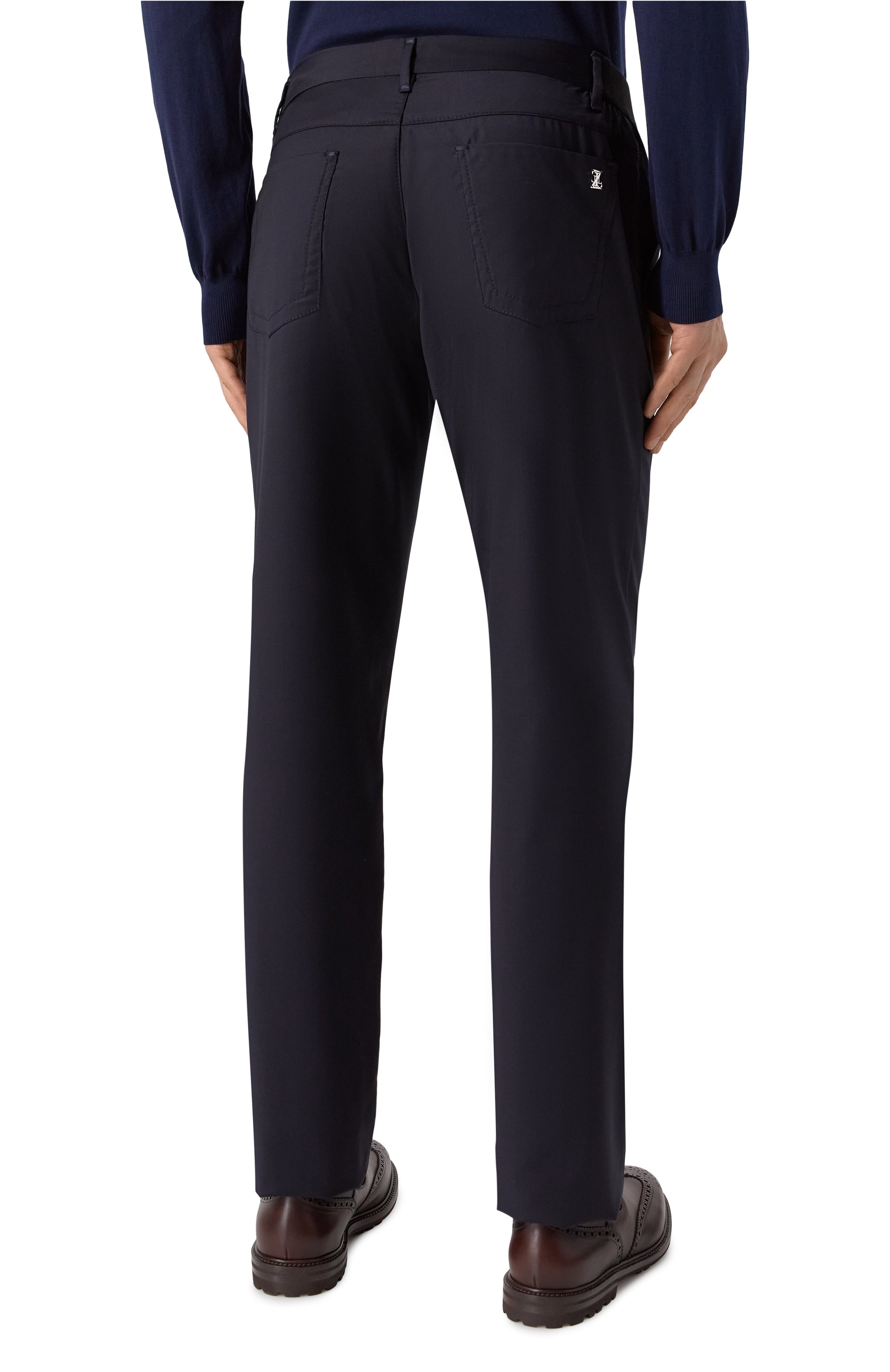 Шерстяные брюки ZILLI темно-синего цвета по цене 139500 руб., арт. CP201DM0201VUC000, фото 4 Шерстяные брюки ZILLI, арт. CP201DM0201VUC000, фото 4