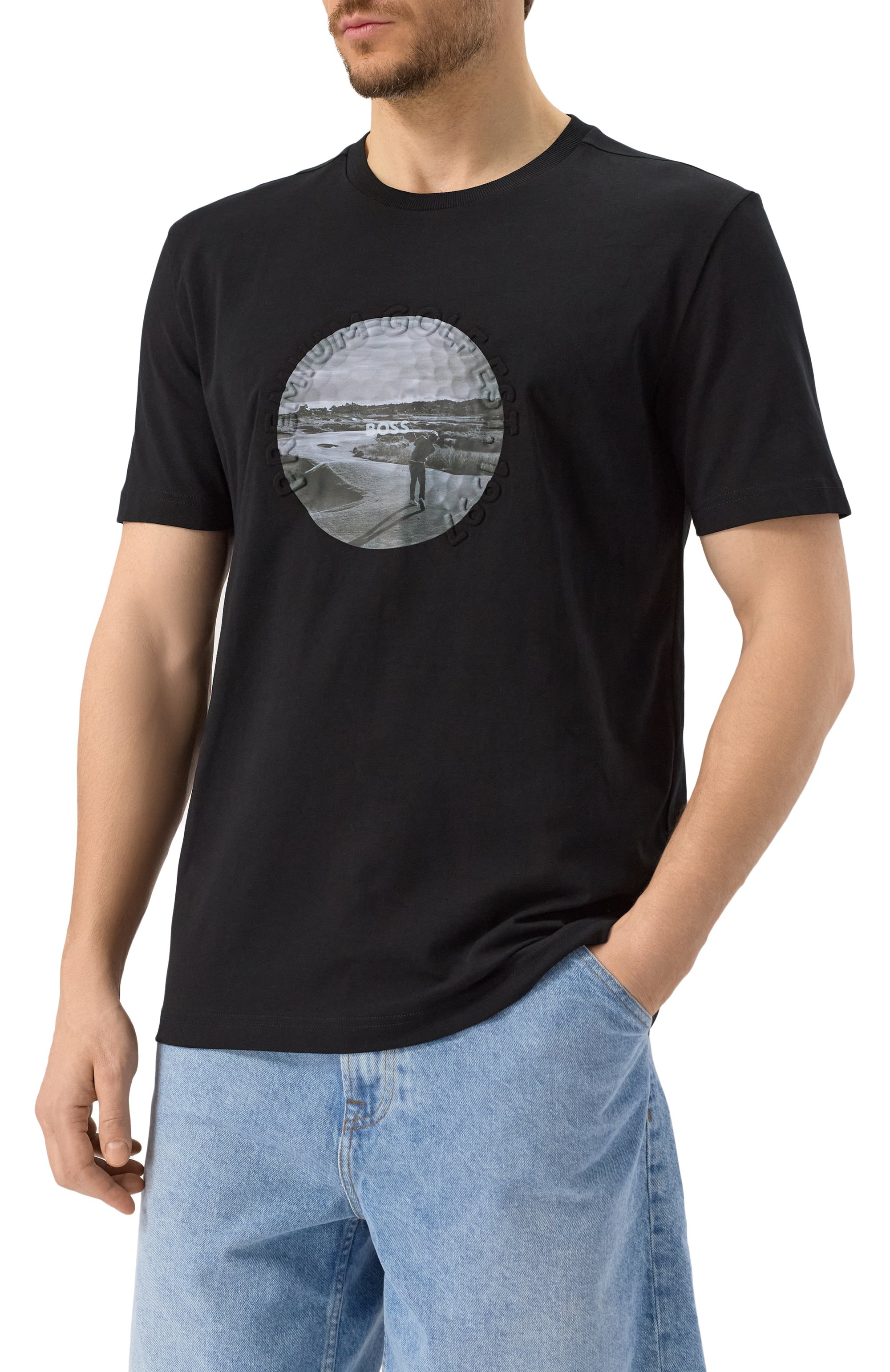 Хлопковая футболка BOSS GREEN, арт. 50537847, фото 3