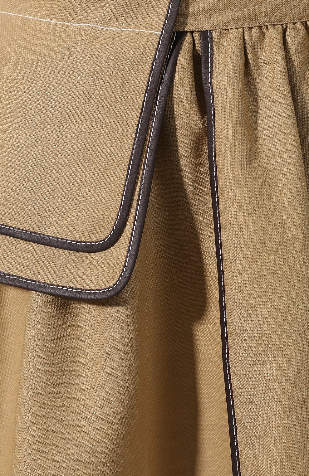 Юбка из смеси льна и вискозы LOEWE бежевого цвета по цене 94250 руб., арт. S2195200R0, фото 5 Юбка из смеси льна и вискозы LOEWE, арт. S2195200R0, фото 5