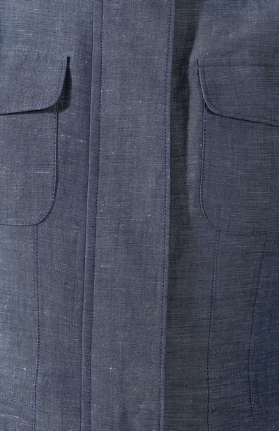 Жакет из смеси льна и хлопка LORO PIANA синего цвета по цене 199500 руб., арт. FAI5977, фото 5 Жакет из смеси льна и хлопка LORO PIANA, арт. FAI5977, фото 5