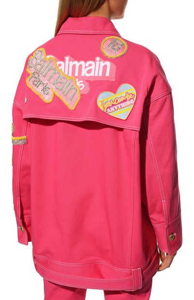 Джинсовая куртка balmain x barbie BALMAIN, арт. XF2TC035/44DB, фото 4