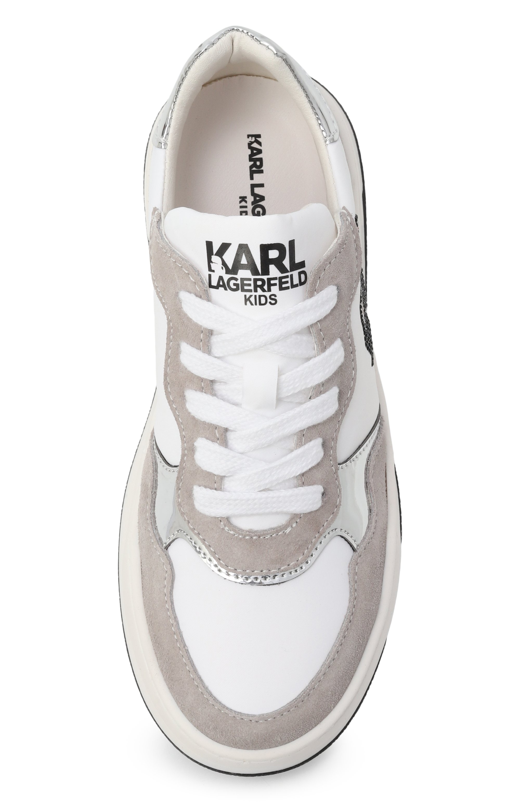 Кожаные кеды KARL LAGERFELD KIDS, арт. Z30986, фото 4