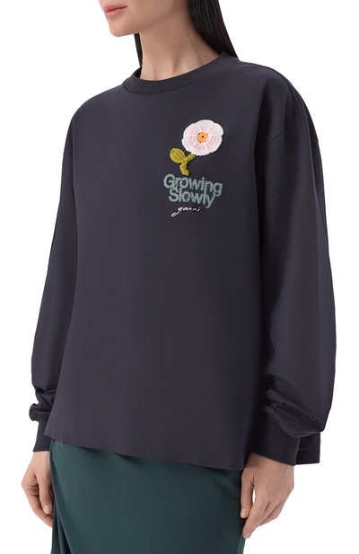 Хлопковый свитшот GANNI, арт. A1050176, фото 3