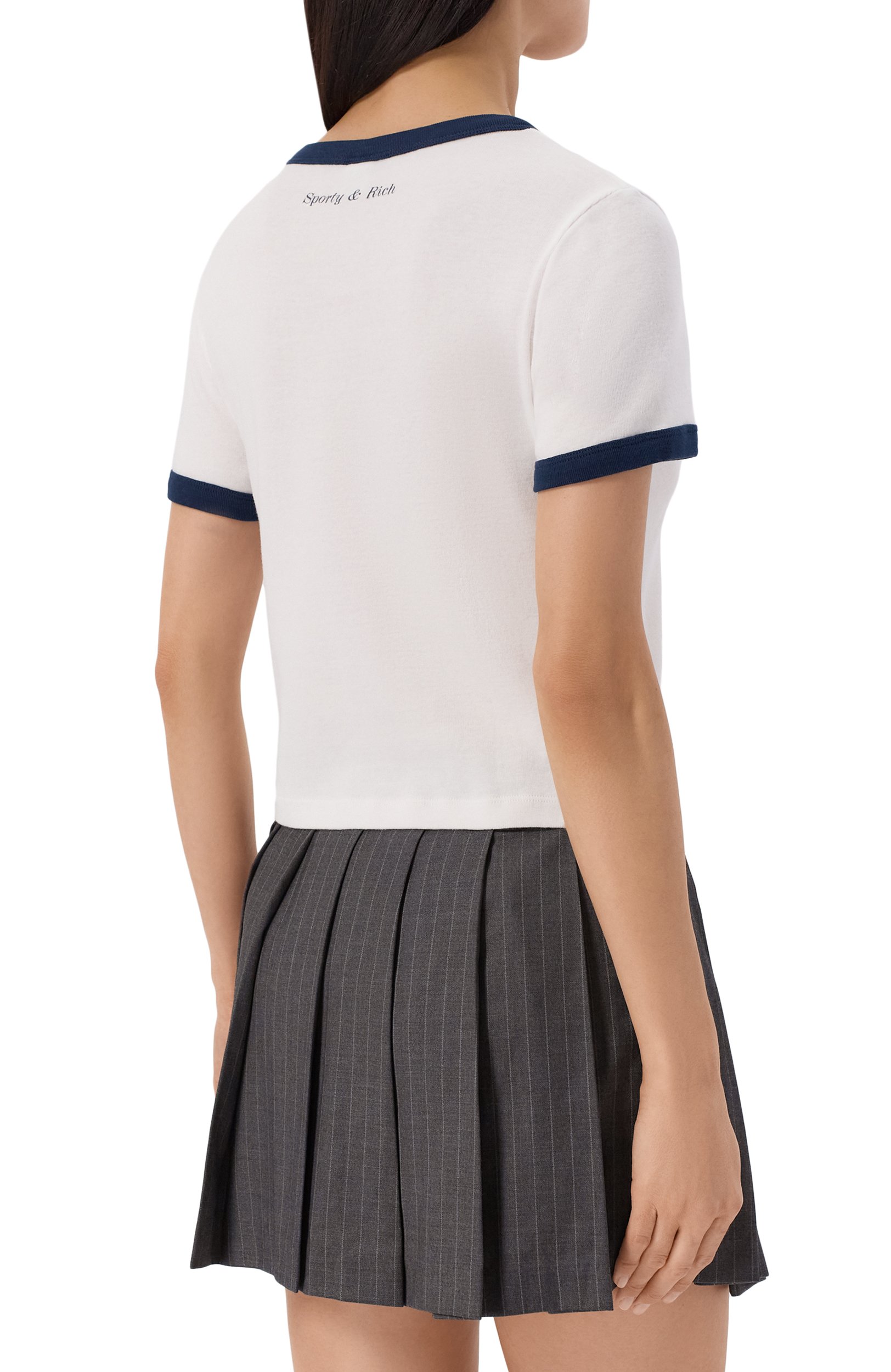 Хлопковая футболка SPORTY AND RICH, арт. T0073712003WH88, фото 4