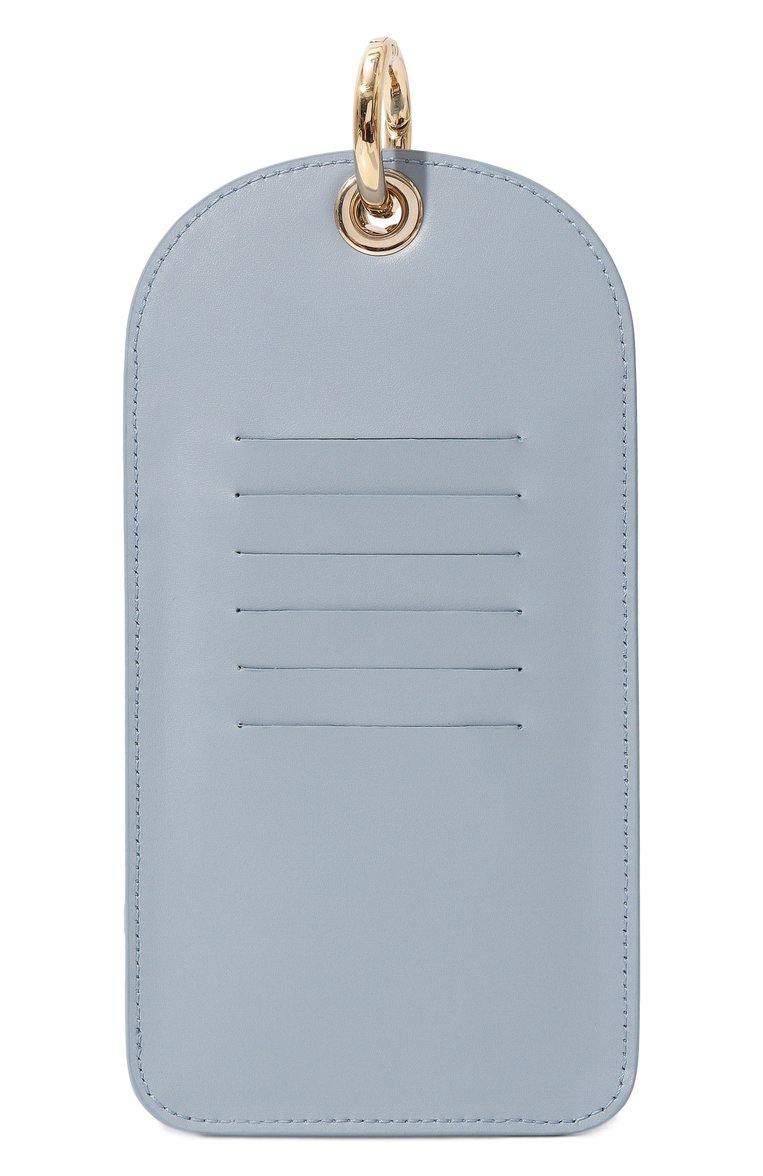 Кожаный чехол для iphone GIORGIO ARMANI голубого цвета, арт. Y1H516/YWU5A | Фото 5 (Нос: Не проставлено; Региональные ограничения белый список (Axapta Mercury): Не проставлено; Женское Кросс-КТ: Кожа iPhone)