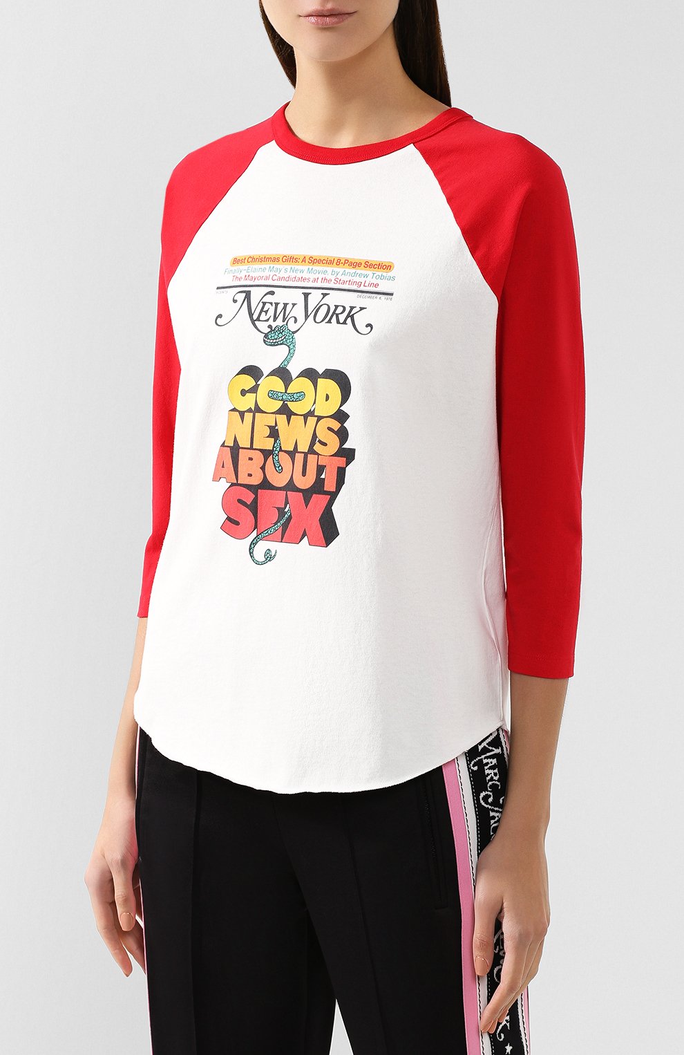Хлопковый лонгслив MARC JACOBS (THE) белого цвета по цене 14250 руб., арт. M4007968, фото 3 Хлопковый лонгслив MARC JACOBS (THE), арт. M4007968, фото 3