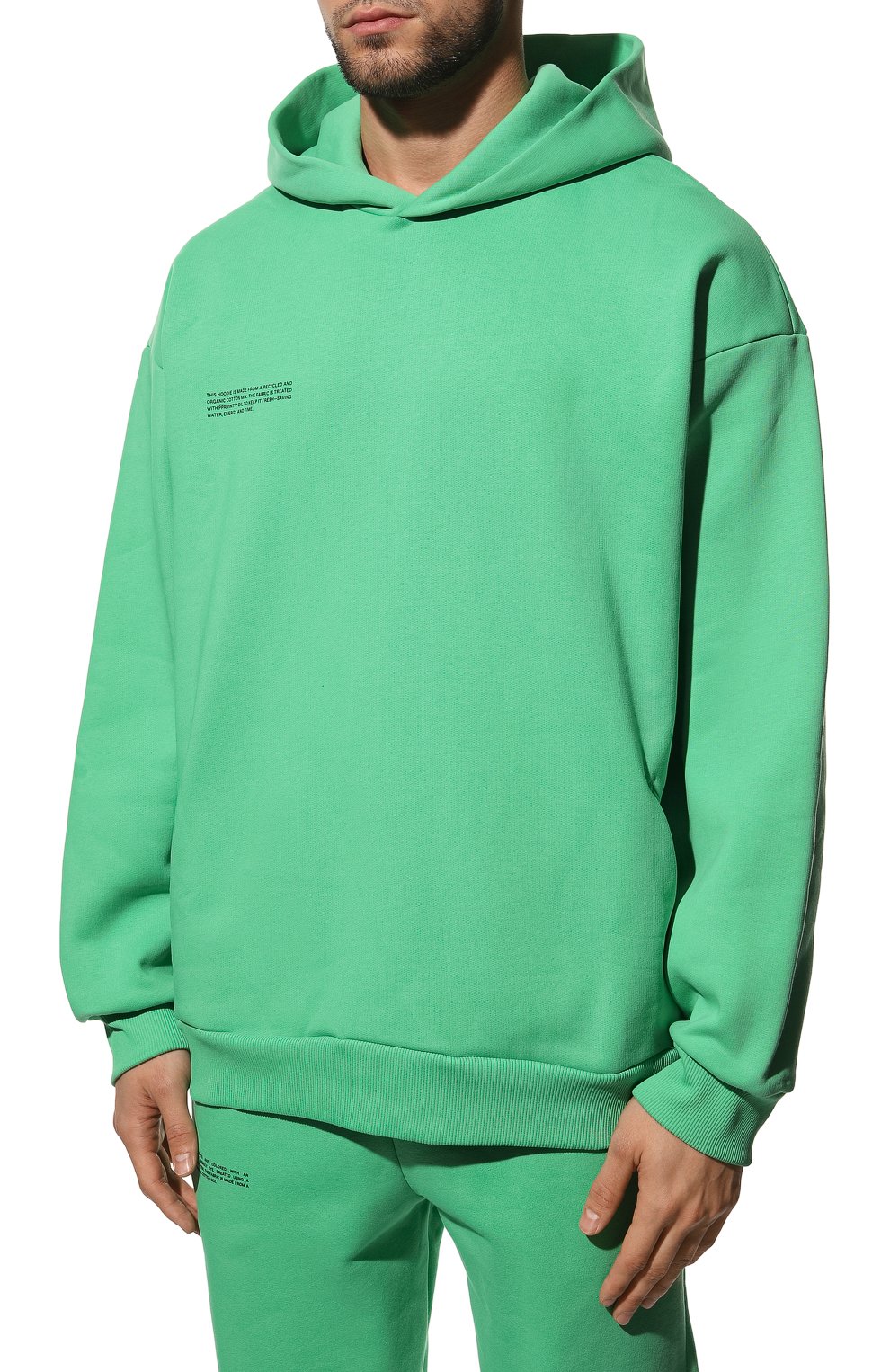 Хлопковое худи PANGAIA светло-зеленого цвета по цене 22950 руб., арт. 365 Signature Hoodie, фото 6 Хлопковое худи PANGAIA, арт. 365 Signature Hoodie, фото 6