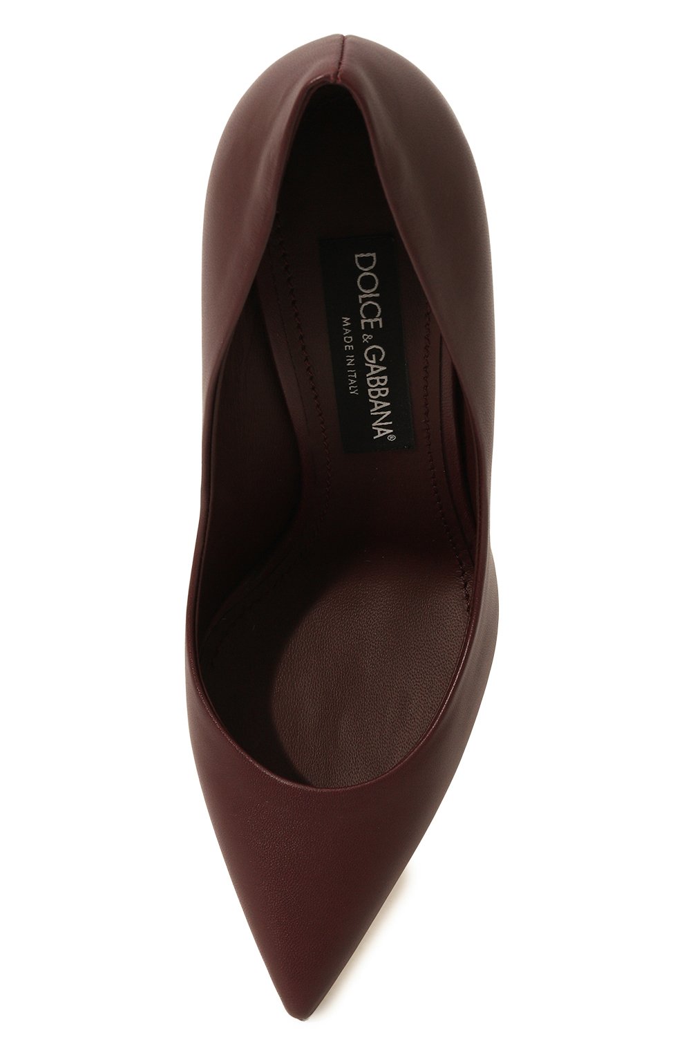 Кожаные туфли cardinale 105 DOLCE & GABBANA бордового цвета по цене 89950 руб., арт. CD1838/B7261, фото 6 Кожаные туфли cardinale 105 DOLCE & GABBANA, арт. CD1838/B7261, фото 6