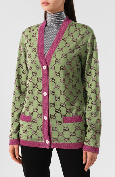Шерстяной кардиган с декоративной отделкой GUCCI, арт. 543413/X956A, фото 3