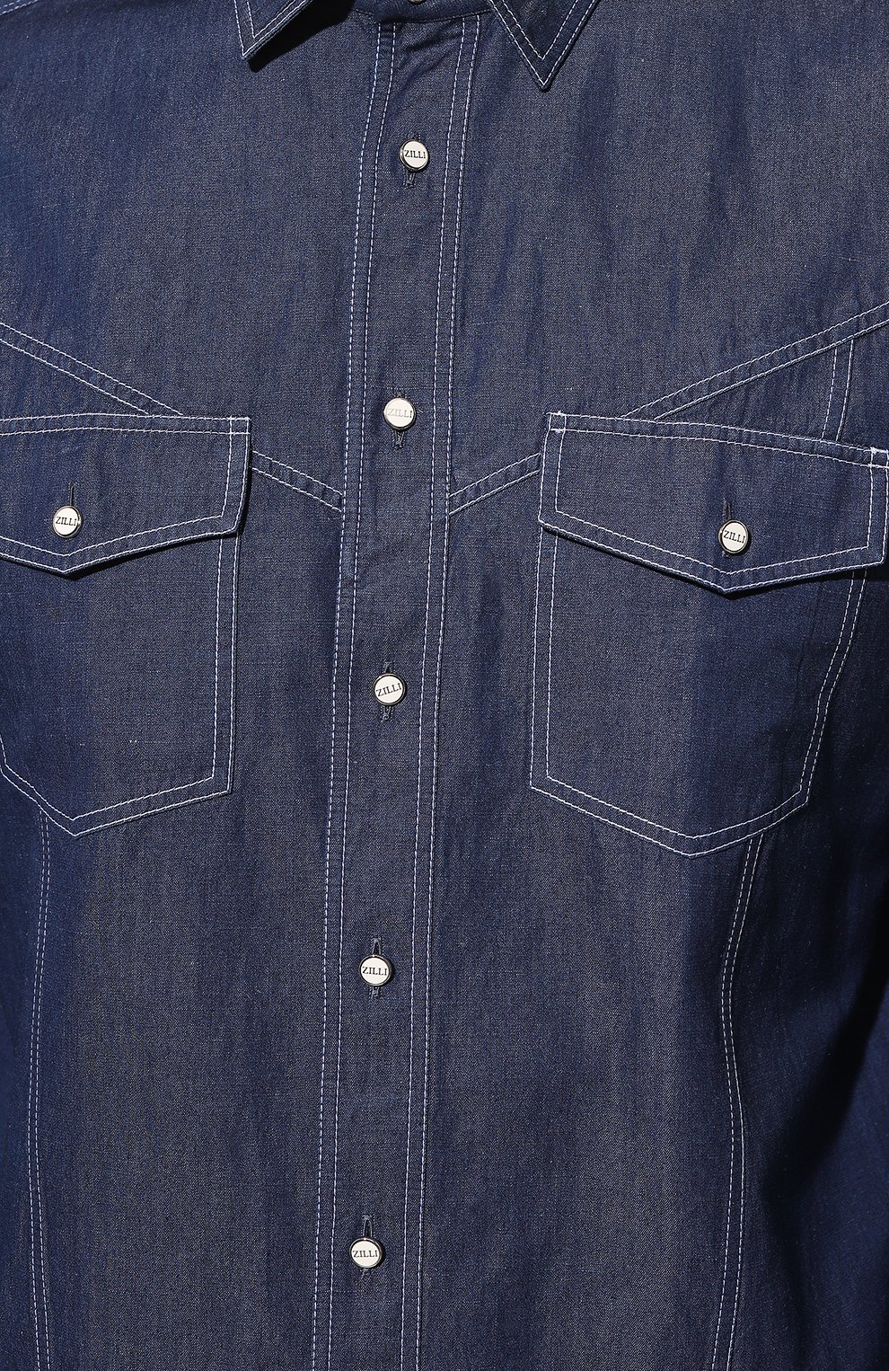 Рубашка из хлопка и льна ZILLI, арт. MFZ-7063-0001/0006, фото 5