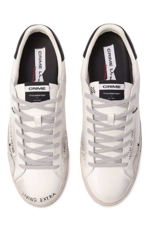 Кожаные кеды Distressed Ink Wall Crime London 11033AA8 Белый  11033AA8 Фото 5