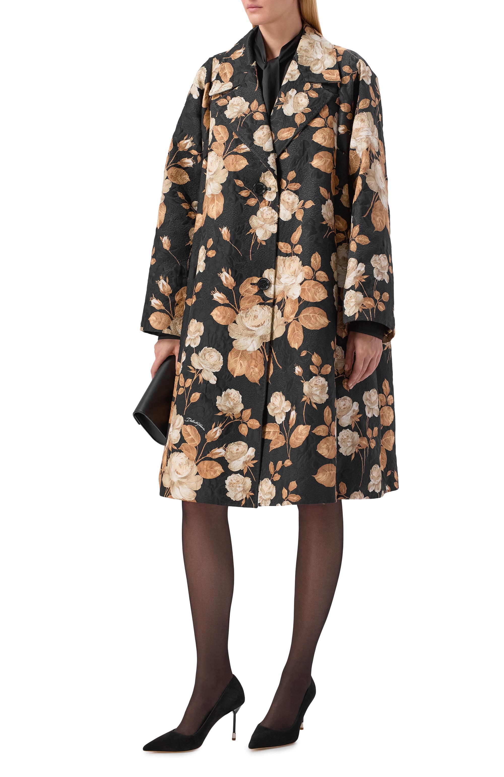 Пальто из хлопка и шелка DOLCE & GABBANA, арт. F0W3RT/FSTBR, фото 2