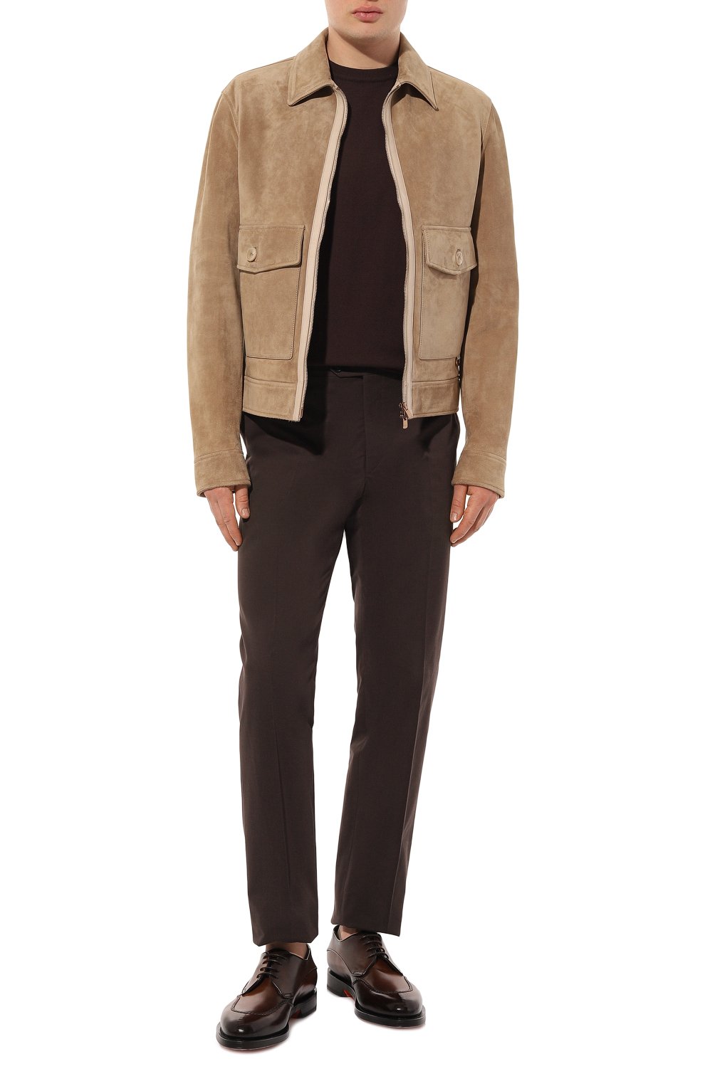 Брюки из хлопка и кашемира CORNELIANI, арт. 934B02-9314510, фото 2