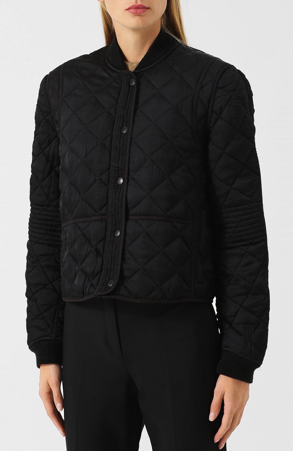 Стеганая куртка из вискозы PROENZA SCHOULER черного цвета по цене 52050 руб., арт. WL1832096-BY104S, фото 3 Стеганая куртка из вискозы PROENZA SCHOULER, арт. WL1832096-BY104S, фото 3