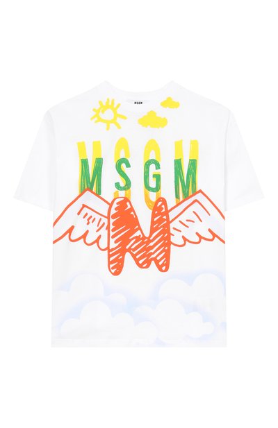 Хлопковая футболка MSGM KIDS, арт. S6MSJBTH233