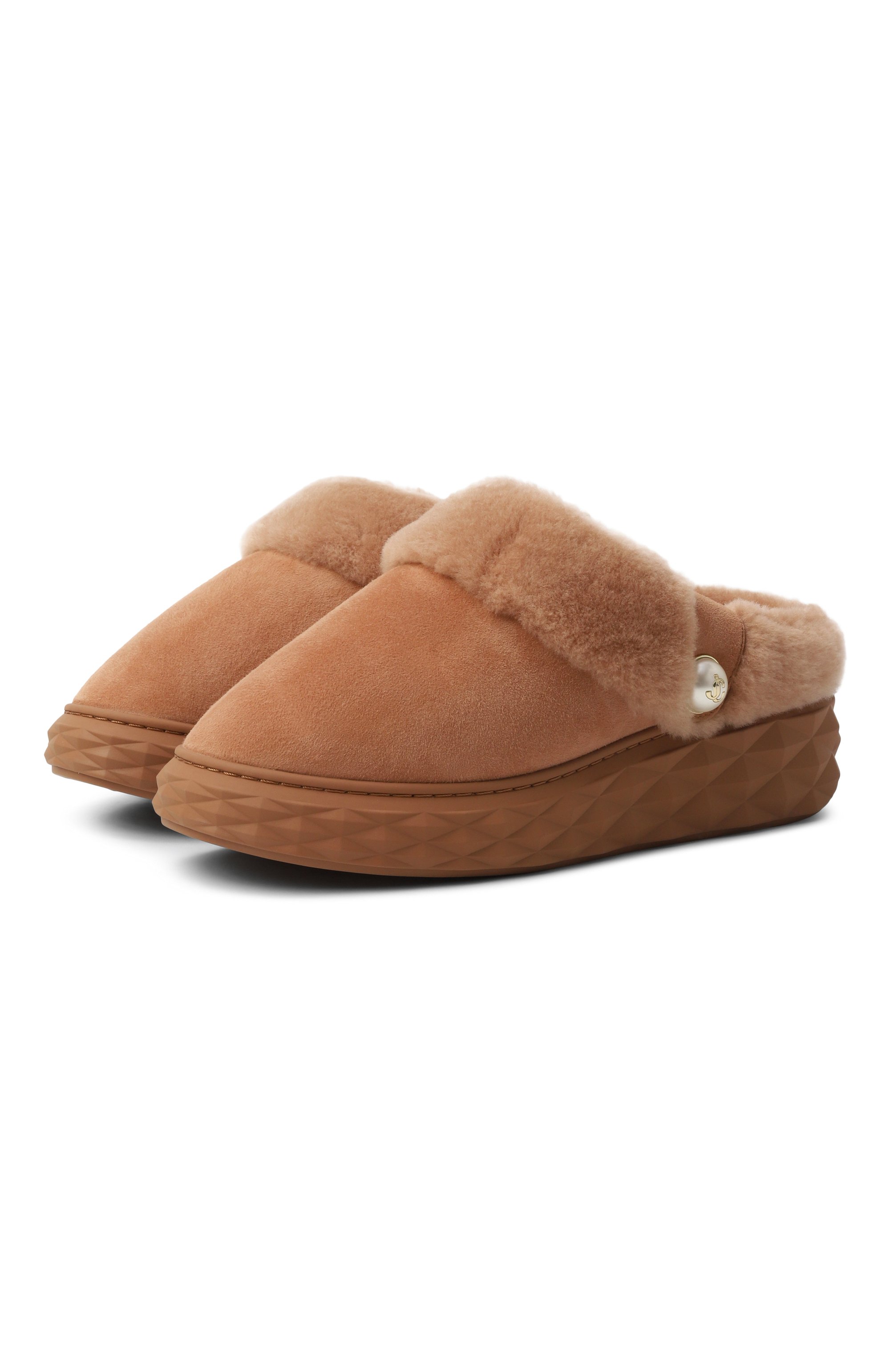 Замшевые сабо diamond maxi JIMMY CHOO, арт. DIAM0ND MAXI MULE/F/FUW, фото 1