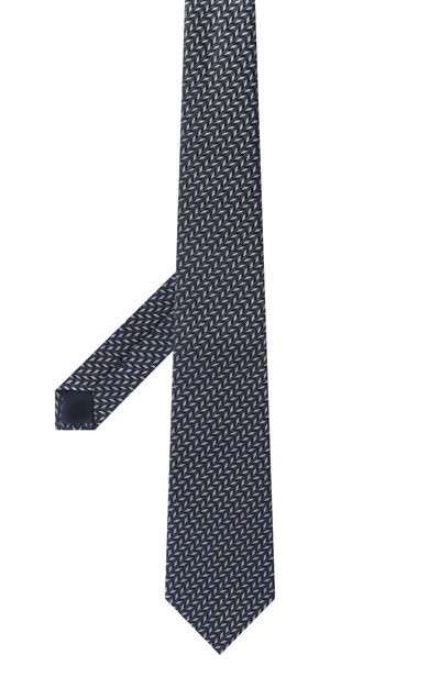 Шелковый галстук GIORGIO ARMANI темно-синего цвета по цене 26450 руб., арт. GM000800/TE22430, фото 3 Шелковый галстук GIORGIO ARMANI, арт. GM000800/TE22430, фото 3