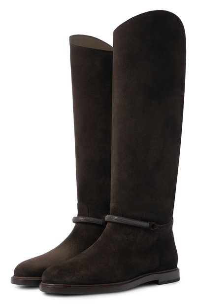Женские замшевые сапоги BRUNELLO CUCINELLI,  арт. MZSFC3316P