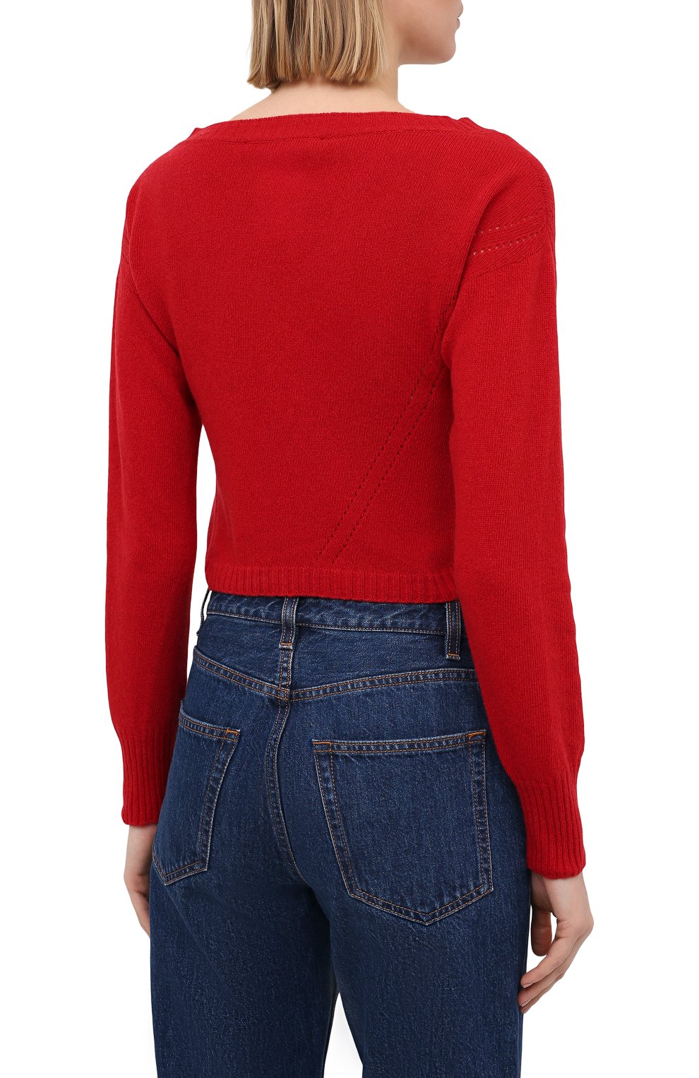 Кашемировый пуловер PHILOSOPHY DI LORENZO SERAFINI красного цвета по цене 40900 руб., арт. A0912/702, фото 4 Кашемировый пуловер PHILOSOPHY DI LORENZO SERAFINI, арт. A0912/702, фото 4