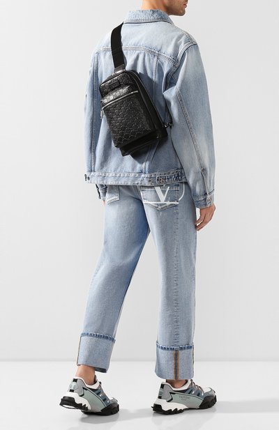 Кожаный рюкзак gucci signature GUCCI черного цвета по цене 104000 руб., арт. 523234/DMTDN, фото 2 Кожаный рюкзак gucci signature GUCCI, арт. 523234/DMTDN, фото 2