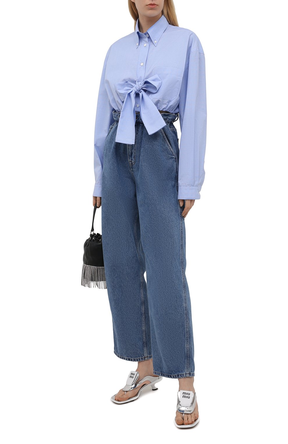 Хлопковая рубашка MIU MIU, арт. MK1569-1SCC-F0012, фото 2