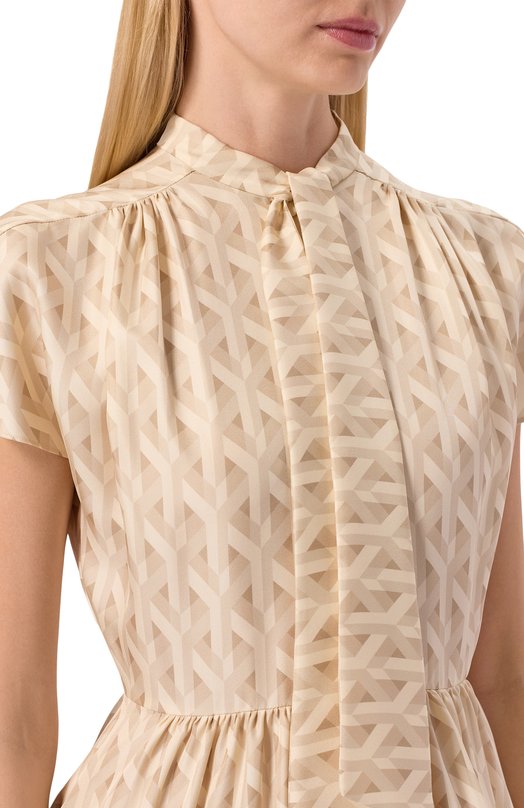 Шелковое платье MVST M26.2PW.D032/F127 TWILL PRINT Кремовый  M26.2PW.D032/F127 TWILL PRINT Фото 4