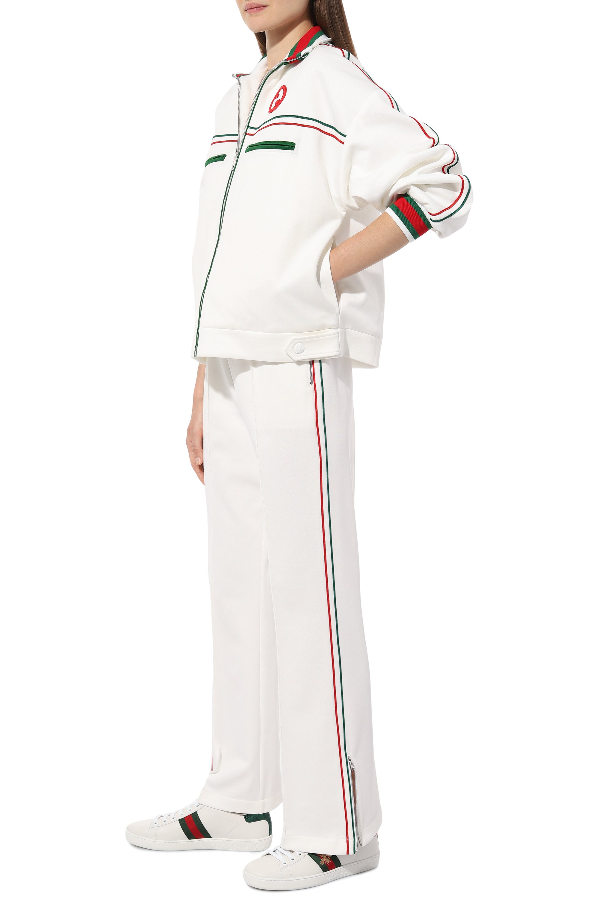 Кожаные кеды new ace GUCCI молочного цвета по цене 82700 руб., арт. 431942/02JP0, фото 2 Кожаные кеды new ace GUCCI, арт. 431942/02JP0, фото 2