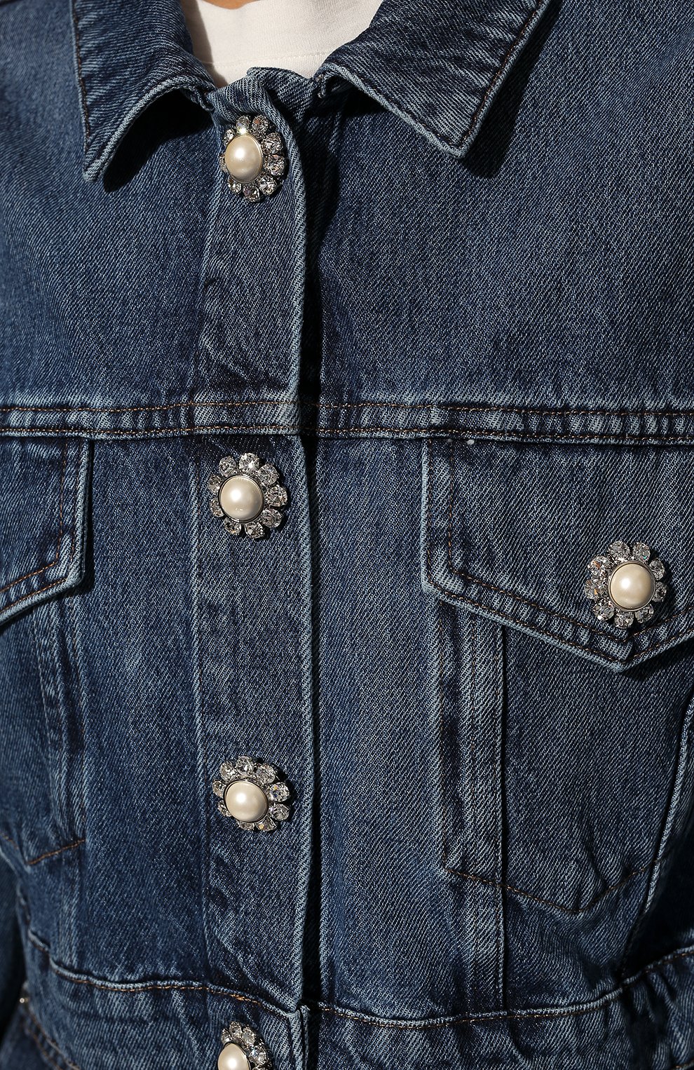 Джинсовая куртка MIU MIU голубого цвета по цене 150000 руб., арт. GWB147-1YXQ-F0013, фото 5 Джинсовая куртка MIU MIU, арт. GWB147-1YXQ-F0013, фото 5