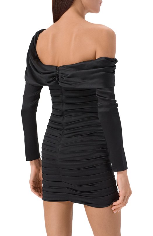 Атласное платье Giuseppe di Morabito 05FWDR474 05301 Чёрный  05FWDR474 05301 Фото 3
