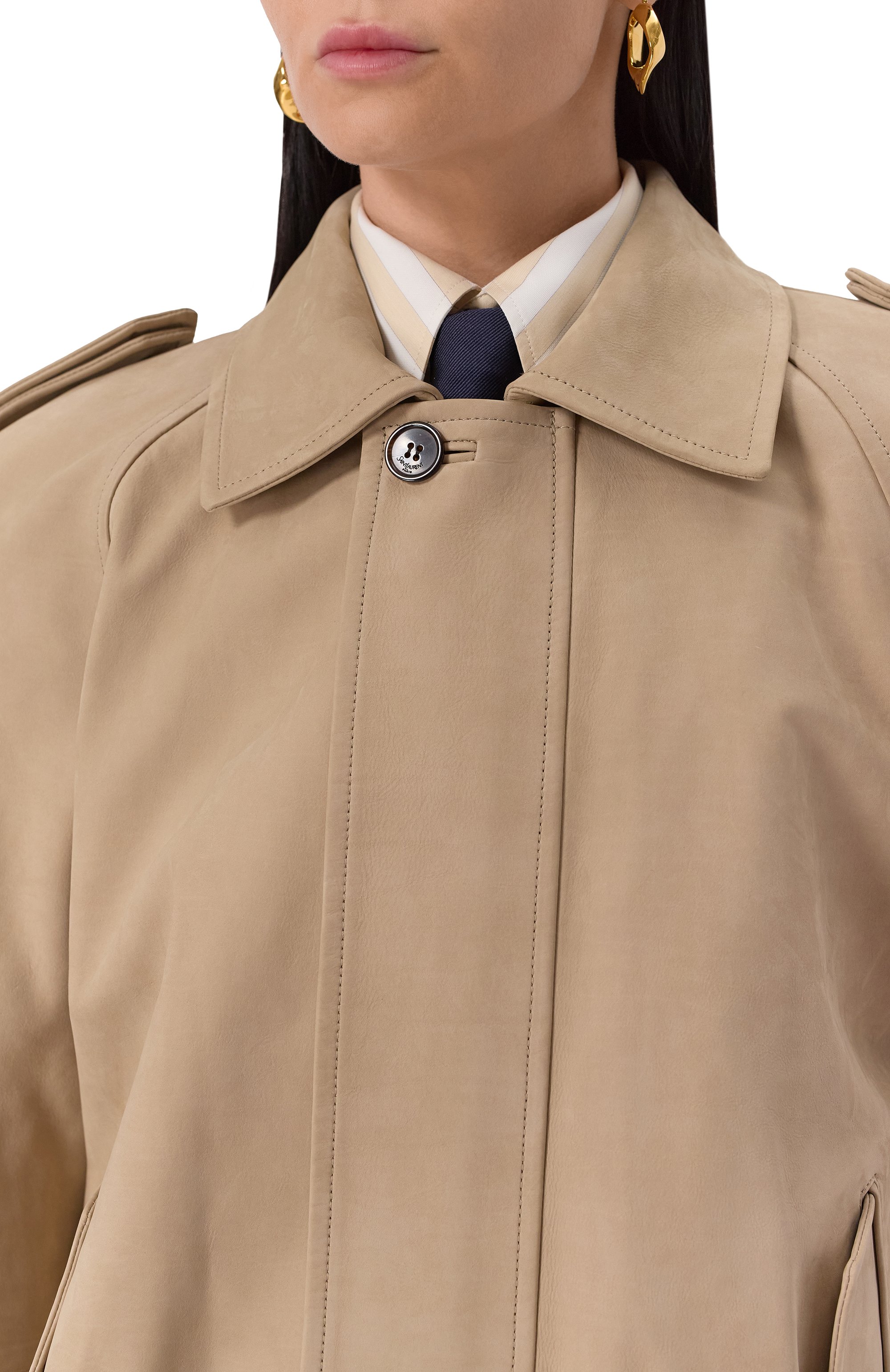 Кожаная куртка SAINT LAURENT, арт. 827736/YCQN2, фото 5