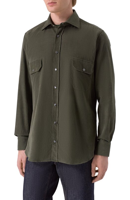 Вельветовая рубашка MVST MAN SHIRT L/S/0620 Зелёный  MAN SHIRT L/S/0620 Фото 3