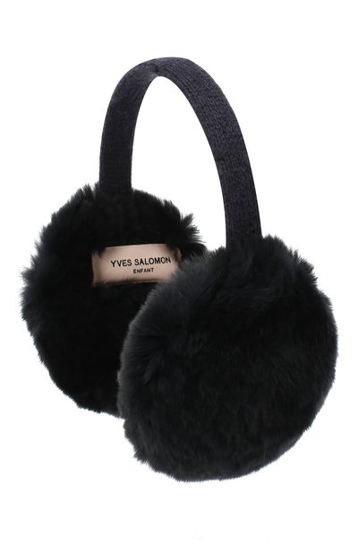 Шерстяные наушники с меховой отделкой YVES SALOMON ENFANT, арт. 20WEA310XXREXW, фото 2