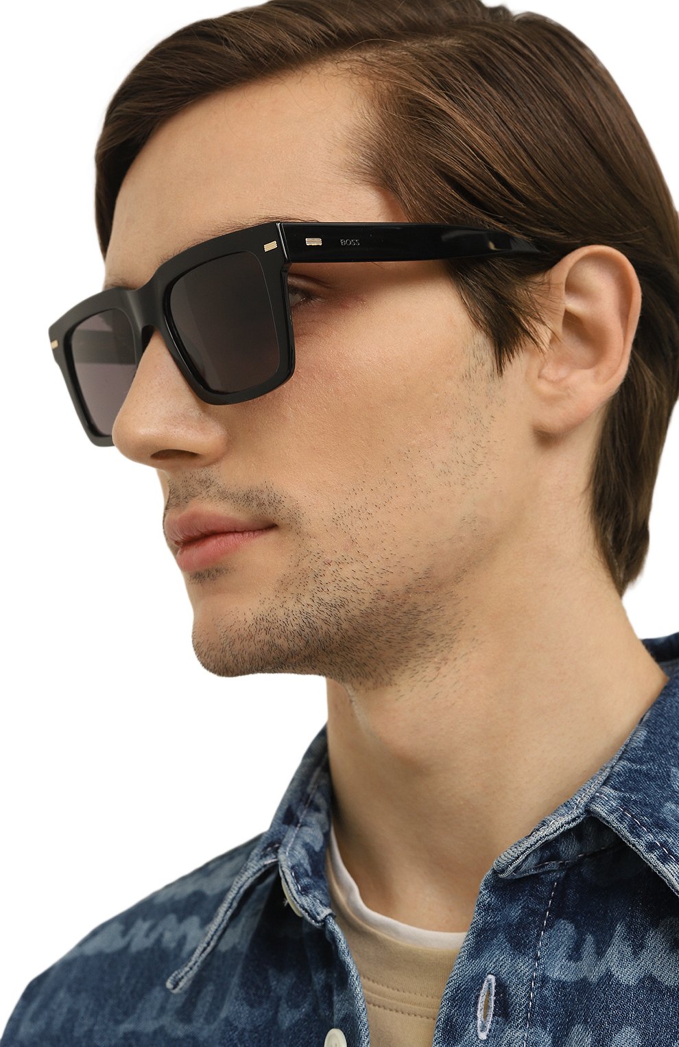 Солнцезащитные очки BOSS черного цвета по цене 26100 руб., арт. 1442 807, фото 2 Солнцезащитные очки BOSS, арт. 1442 807, фото 2