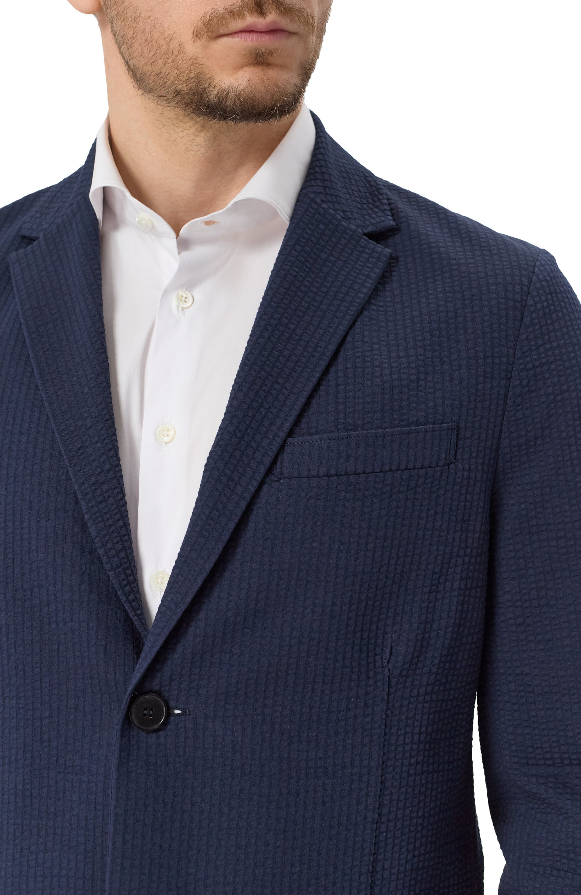 Хлопковый пиджак HARRIS WHARF LONDON, арт. C8P22PYG, фото 7