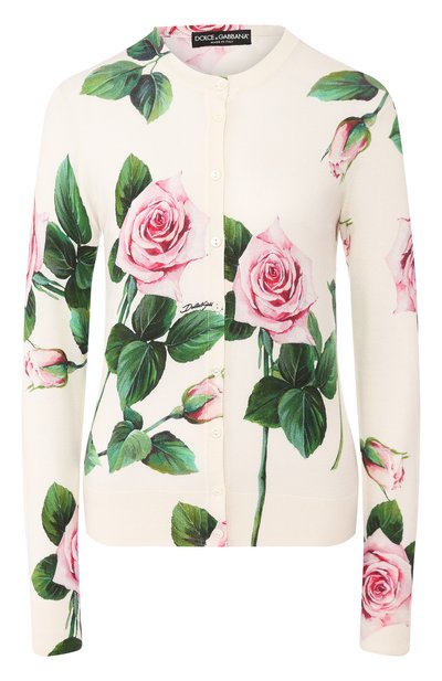 Женский кардиган из смеси кашемира и шелка DOLCE & GABBANA, арт. FX619T/JAHHW