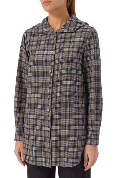 Хлопковая рубашка KITON синего цвета по цене 104500 руб., арт. D55436H0946802, фото 3 Хлопковая рубашка KITON, арт. D55436H0946802, фото 3