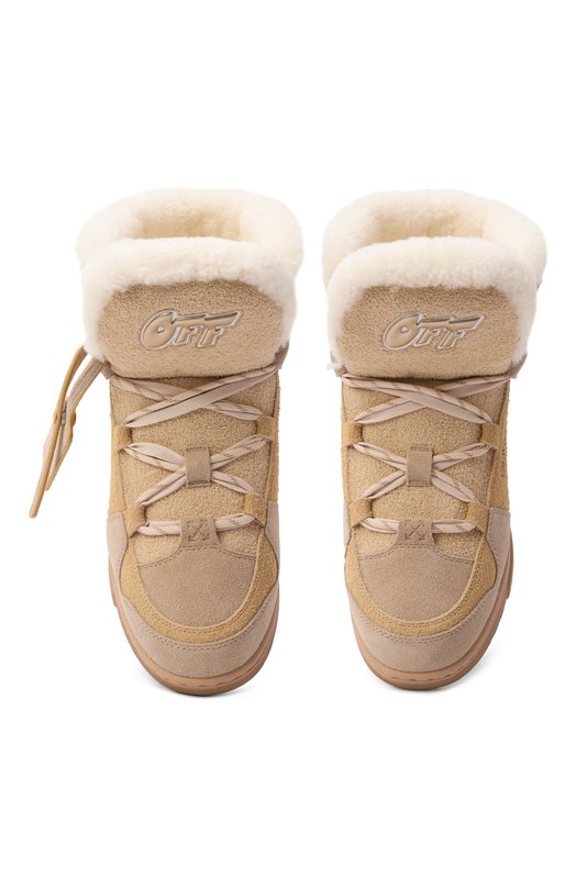 Комбинированные ботинки Off-White 0WIY001F25LEA0011011 Бежевый  0WIY001F25LEA0011011 Фото 6