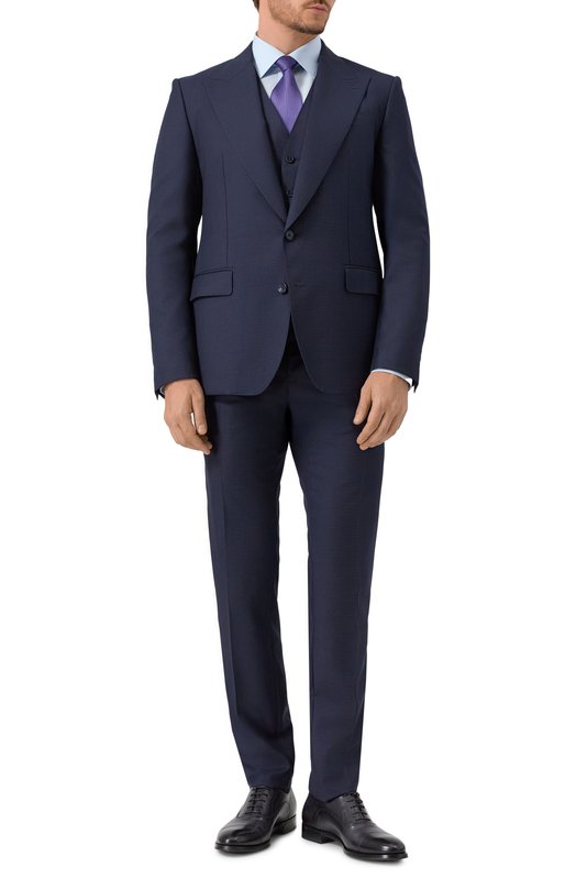Шерстяной костюм-тройка Dolce & Gabbana GK02XT/FM2GS Синий GK02XT/FM2GS