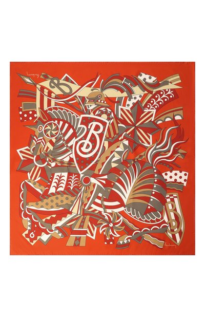 Шелковый платок BURBERRY, арт. 8102085, фото 4