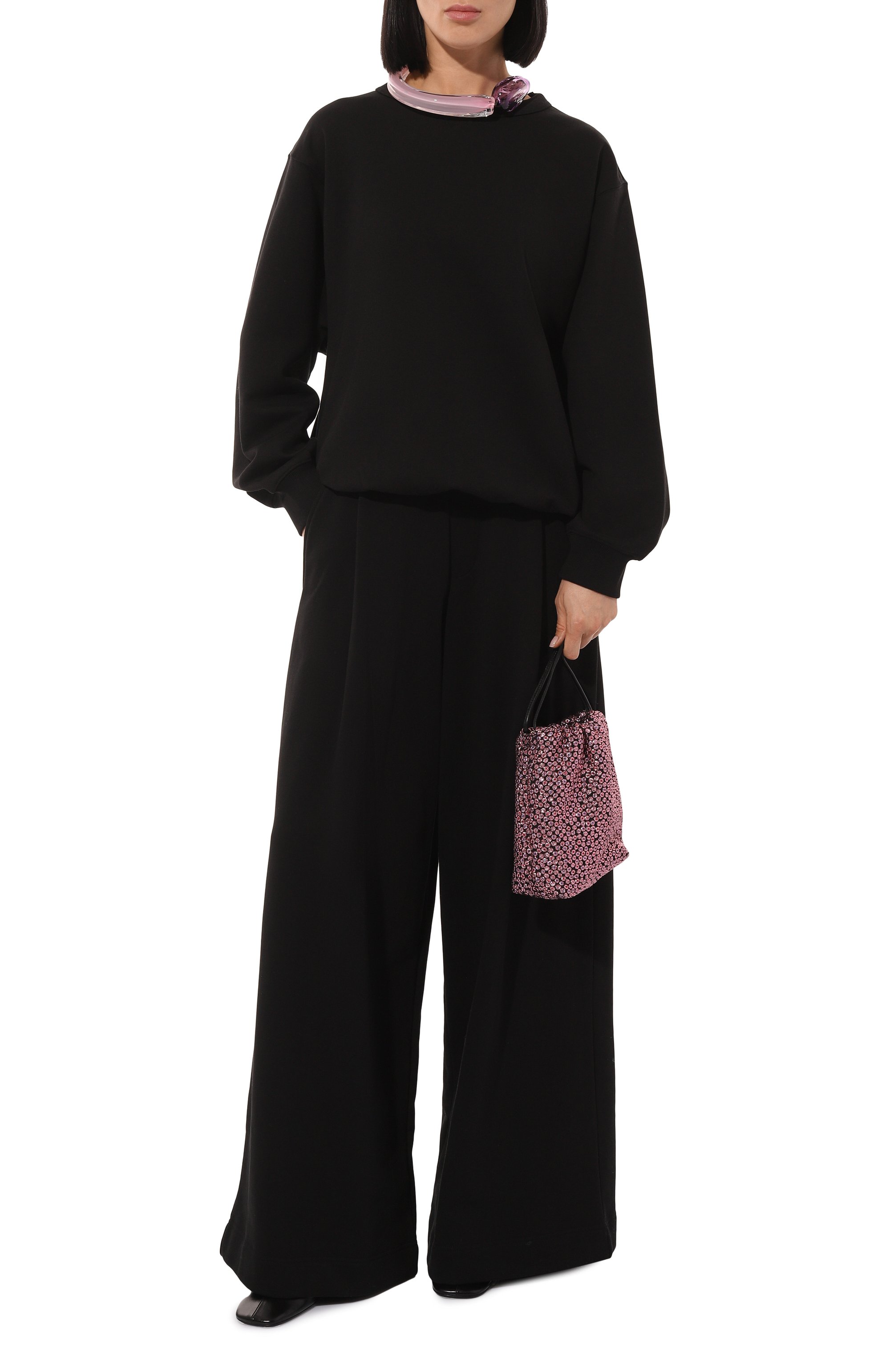 Хлопковые брюки DRIES VAN NOTEN черного цвета по цене 49600 руб., арт. 242-011152-9610, фото 2 Хлопковые брюки DRIES VAN NOTEN, арт. 242-011152-9610, фото 2