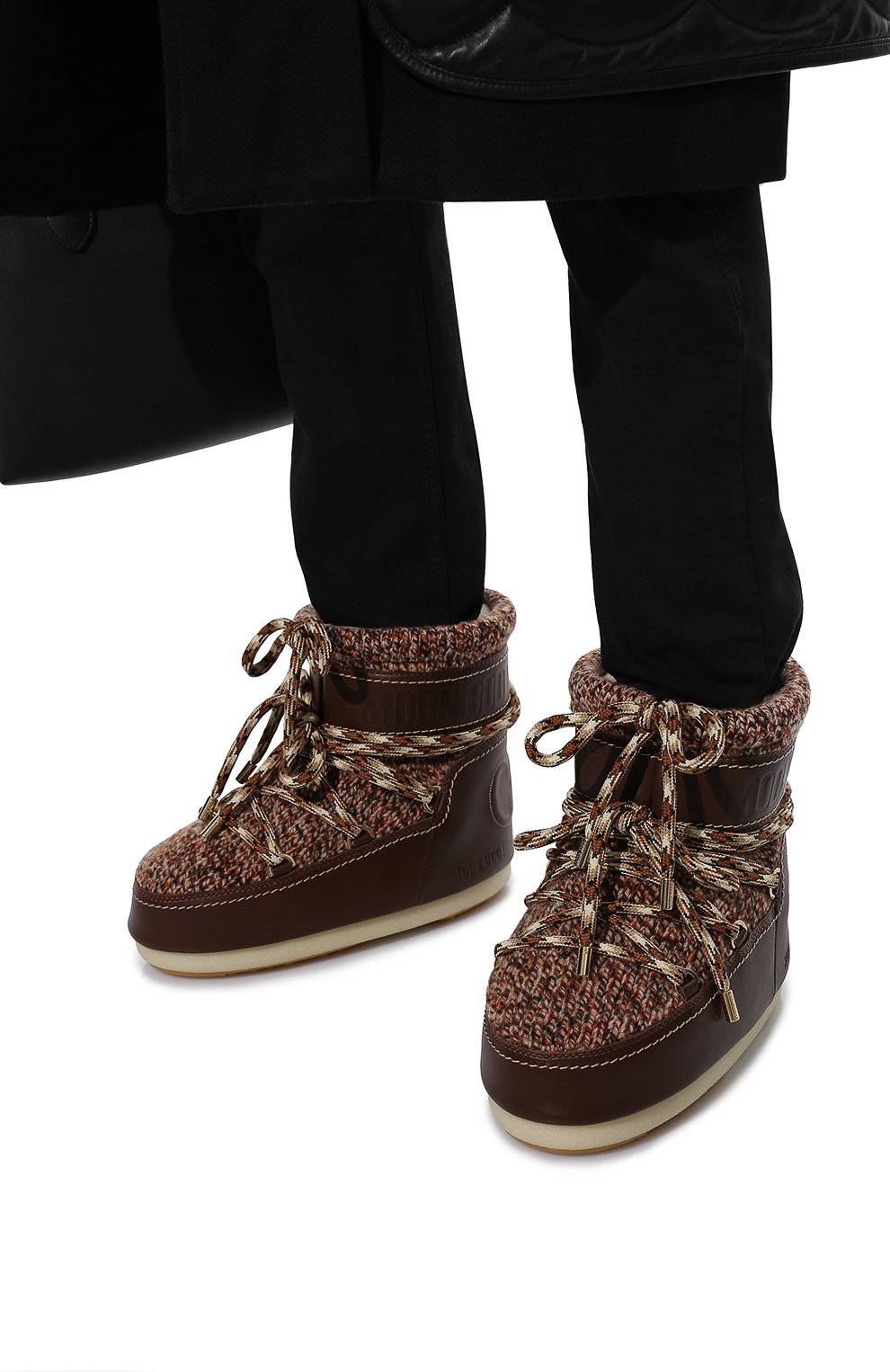 Комбинированные сапоги chloé x moon boot  CHLOÉ, арт. CHC21W534W0, фото 3