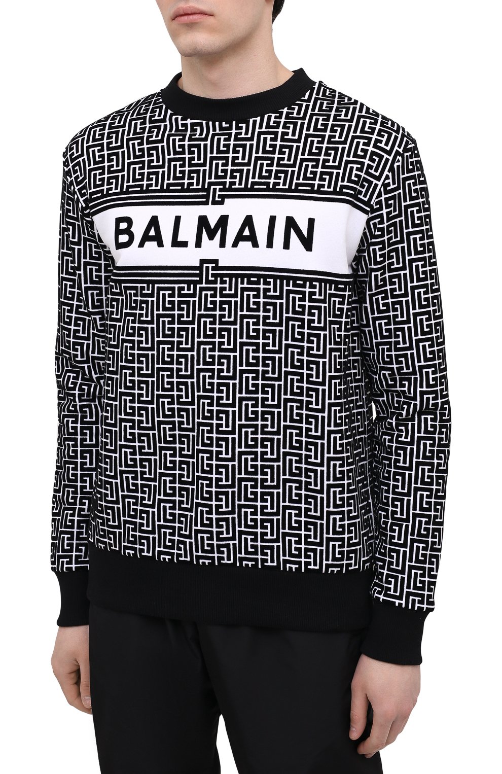 Хлопковый свитшот BALMAIN, арт. VH0JQ040/B089, фото 3