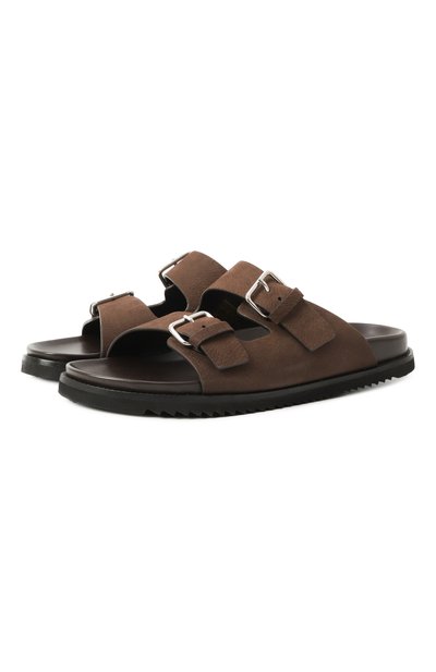 Мужские шлепанцы из нубука CORNELIANI, арт. 25TM86-2520920