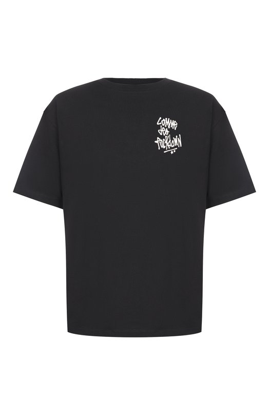 Хлопковая футболка Comme des Fuckdown CFABM02001 Чёрный CFABM02001