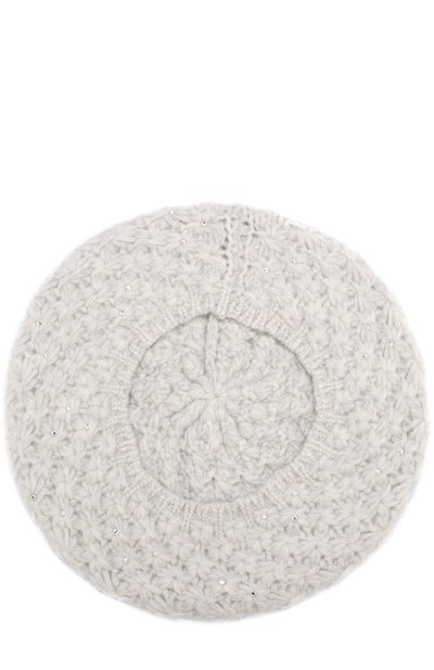 Кашемировый берет с отделкой стразами WILLIAM SHARP светло-серого цвета по цене 46650 руб., арт. A98-3, фото 2 Кашемировый берет с отделкой стразами WILLIAM SHARP, арт. A98-3, фото 2